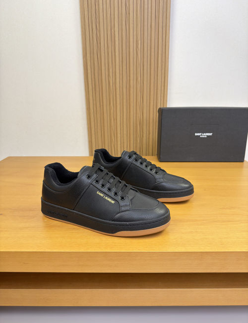 Yves Saint Laurent YSL Perforated Leather Casual Skate Shoes
