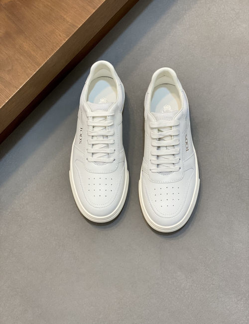 Tods Leather Casual Sneakers With Rubber Sole