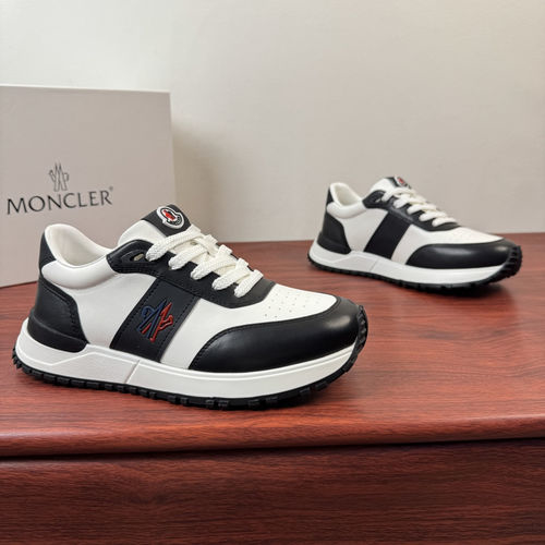 Moncler Genuine Leather Casual Sneakers With Rubber Sole