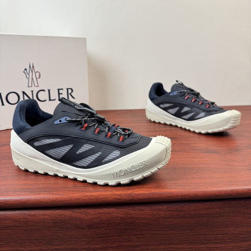Moncler Trailgrip Lp Blue Split - Leather Sneakers