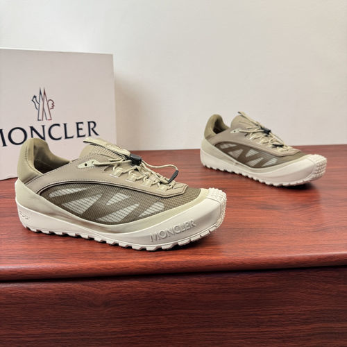 Moncler Trailgrip Lp Green Split - Leather Sneakers