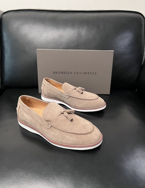 Brunello Cucinelli BC Premium Leather Casual Shoes Comfortable Sole