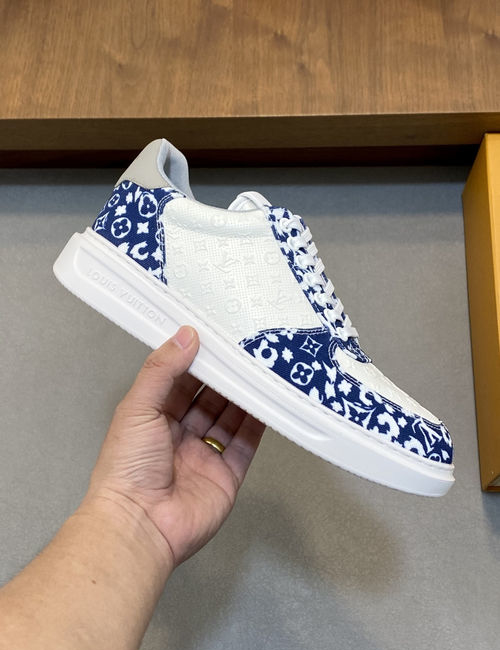 Louis Vuitton LV High-End Casual Sneakers With Monogram Logo And Tpu Sole