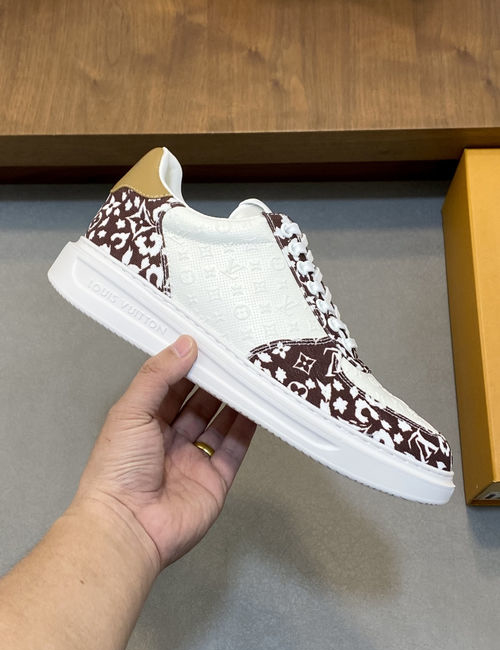 Louis Vuitton LV High-End Casual Sneakers With Monogram Logo And Tpu Sole