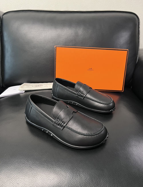 Hermes Premium Stitched Casual Leather Shoes