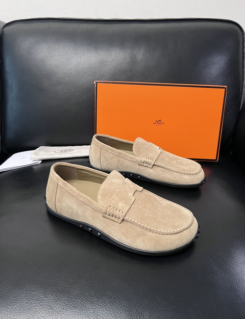 Hermes Premium Stitched Casual Leather Shoes