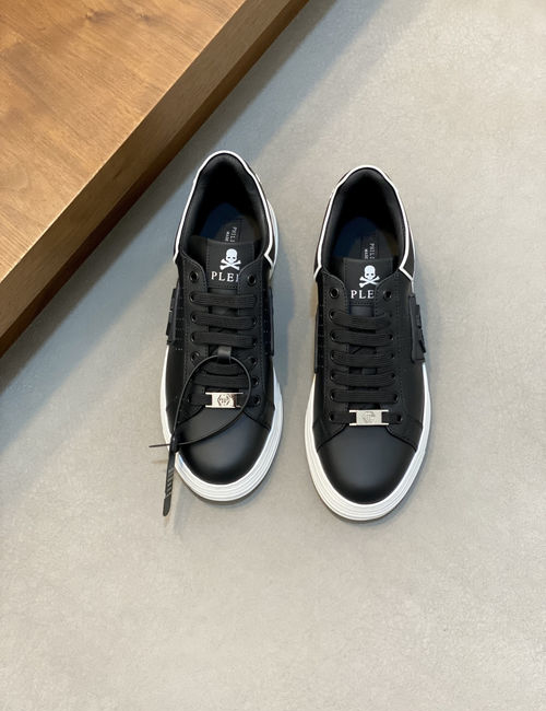 Philipp Plein Cow Leather Upper Low-top Casual Shoes