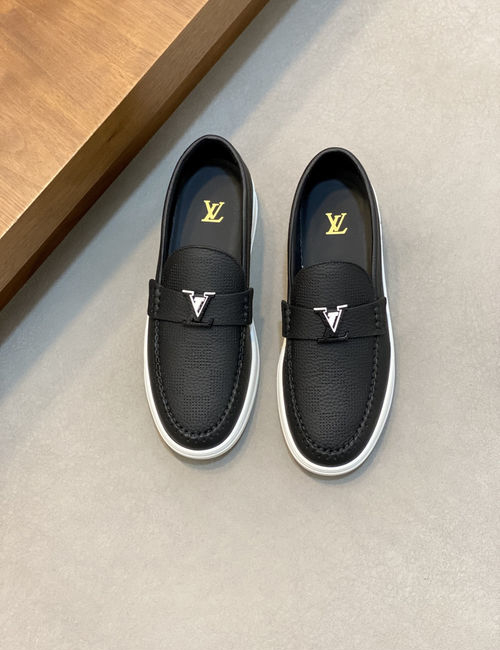 Lougou Cowhide Casual Sneakers With TPU Outsole