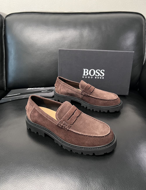 Hugo Boss Stitched Cowhide Sneakers With Original Sole