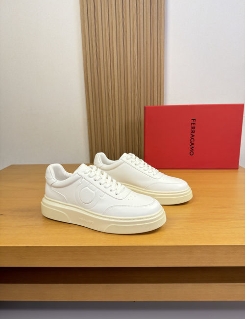 Ferragamo Leather Casual Sports Sneakers