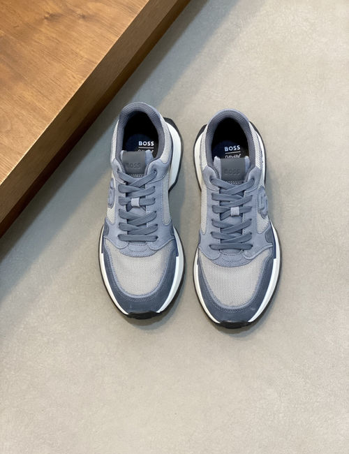 Hugo Boss Suede Mesh Breathable Casual Sneakers