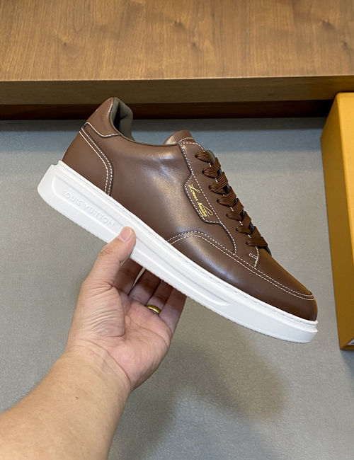 Louis Vuitton LV High-End Casual Sneakers With Monogram Logo And Tpu Sole