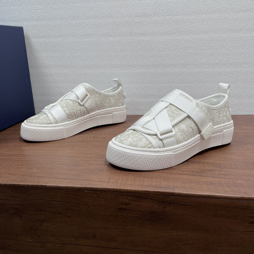 Christian Dior CD Oblique Printed Lace-up Casual Loafers