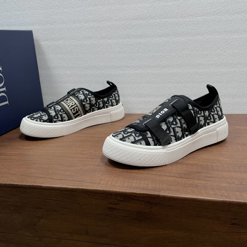 Christian Dior CD Oblique Printed Lace-up Casual Loafers