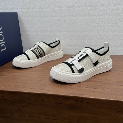 Christian Dior CD Oblique Printed Lace-up Casual Loafers