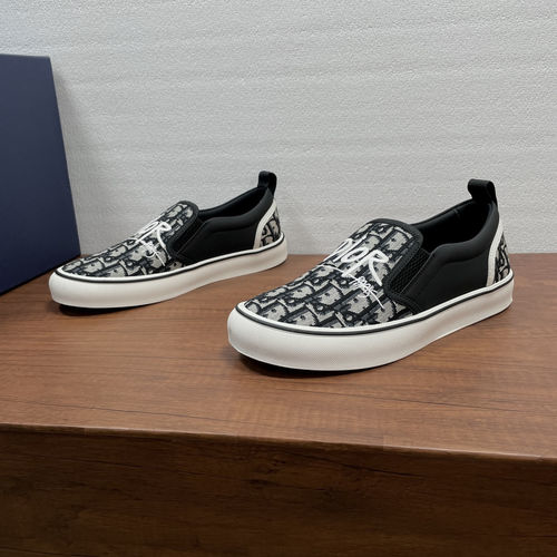 Christian Dior CD Oblique Printed Lace-up Casual Loafers