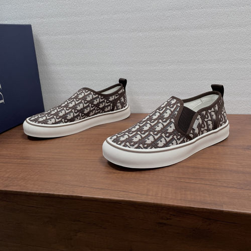 Christian Dior CD Oblique Printed Lace-up Casual Loafers