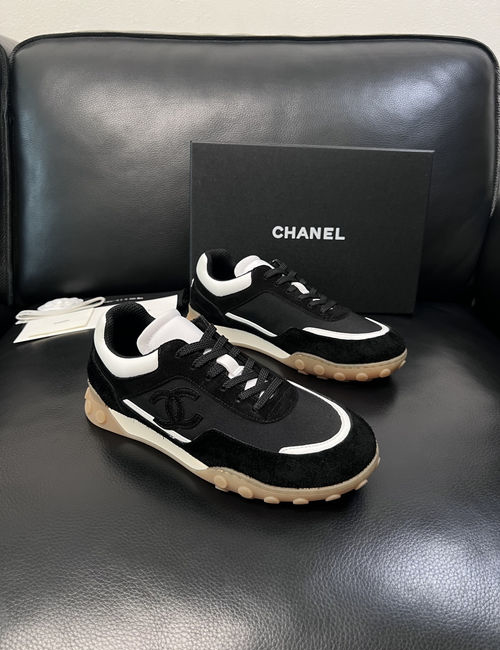 Chanel Cowhide Printed Fabric Shoes Leather Insole Original Sole