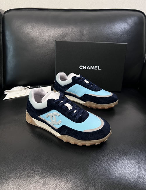 Chanel Cowhide Printed Fabric Shoes Leather Insole Original Sole