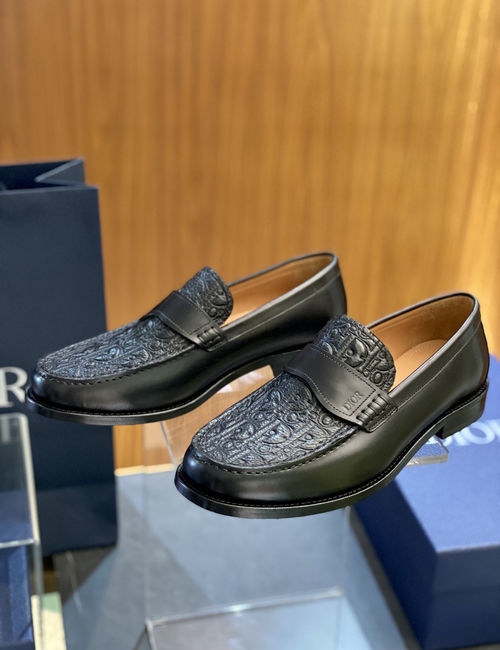 Christian Dior CD Granville Smooth Leather Loafers