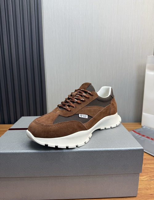 Prada Collapse Slip-on Sneakers With Leather Upper