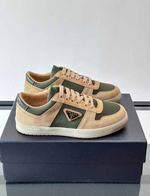 Prada Suede Leather Sneakers With Logo