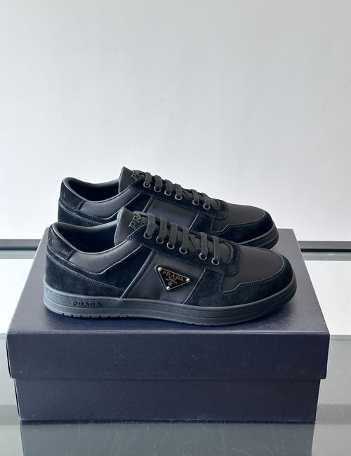 Prada Suede Leather Sneakers With Logo