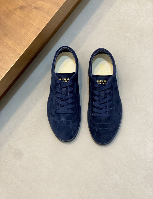 Brunello Cucinelli BC Suede Casual Shoes With Rubber Sole