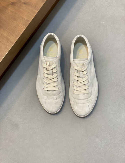 Brunello Cucinelli BC Suede Casual Shoes With Rubber Sole