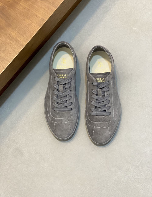 Brunello Cucinelli BC Suede Casual Shoes With Rubber Sole