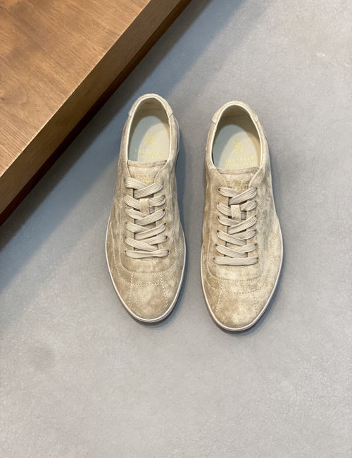Brunello Cucinelli BC Suede Casual Shoes With Rubber Sole