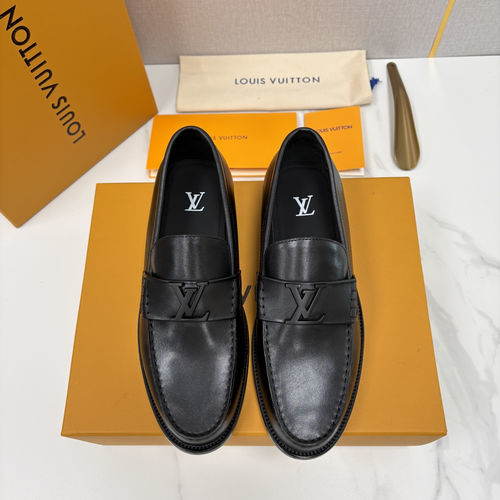 Louis Vuitton LV Classic Canvas Loafers With Metal Accents
