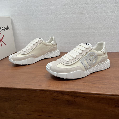 Dolce & Gabbana DG Suede Nylon Stitched Logo Sneakers