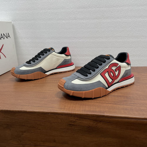Dolce & Gabbana DG Suede Nylon Stitched Logo Sneakers