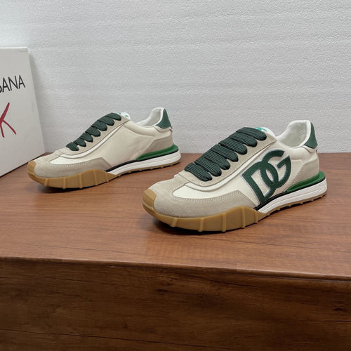 Dolce & Gabbana DG Suede Nylon Stitched Logo Sneakers