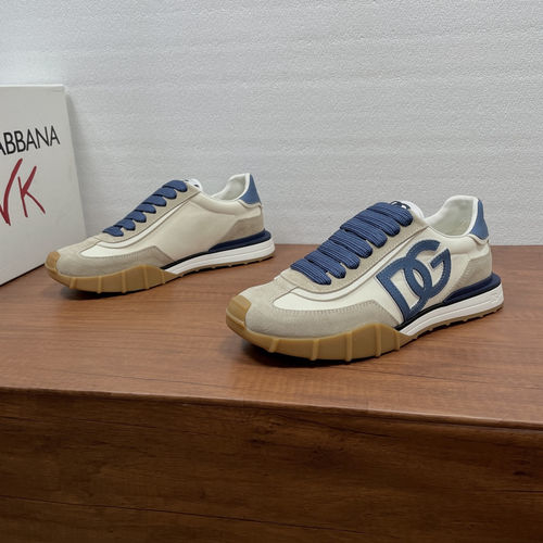 Dolce & Gabbana DG Suede Nylon Stitched Logo Sneakers