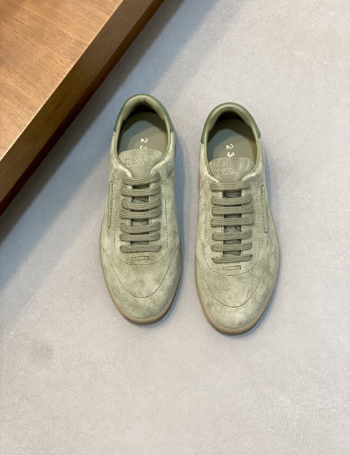 Zegna 232 Suede Sneakers With Rubber Sole