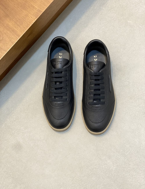 Zegna 232 Suede Sneakers With Rubber Sole