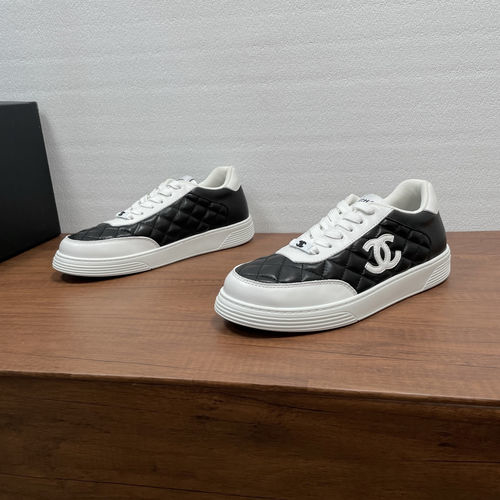 Chanel Quilted Leather Sneakers With Rubber Sole