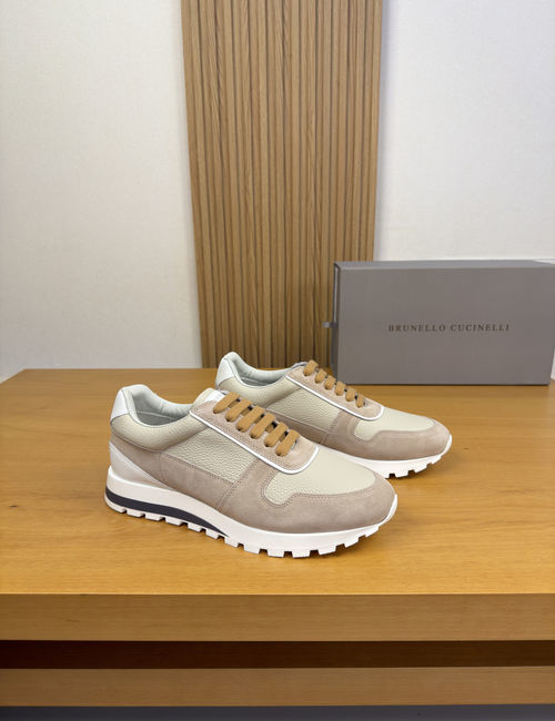 Brunello Cucinelli BC Pebbled Calfskin Casual Sneakers