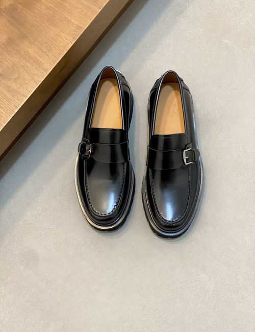 Hermes Genuine Cowhide Leather Casual Dress Shoes