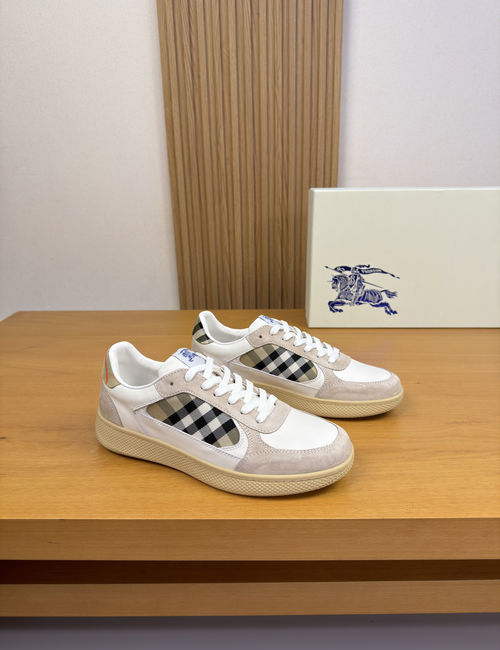Burberry Premium Leather Casual Sneakers With TPR Sole