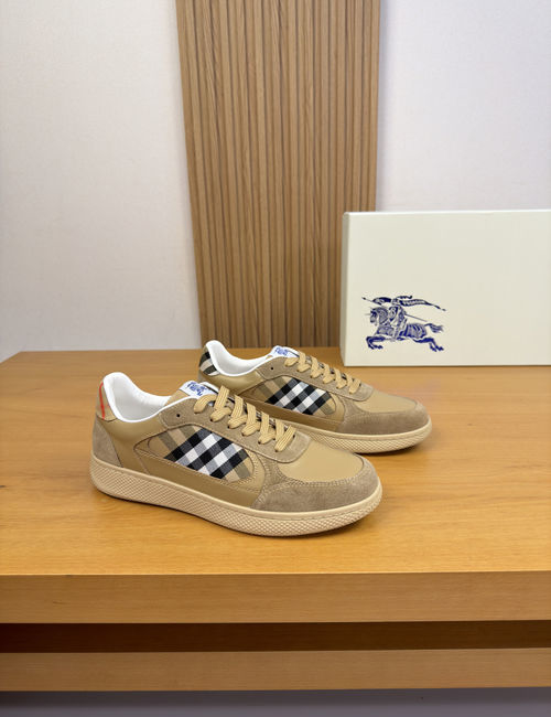 Burberry Premium Leather Casual Sneakers With TPR Sole