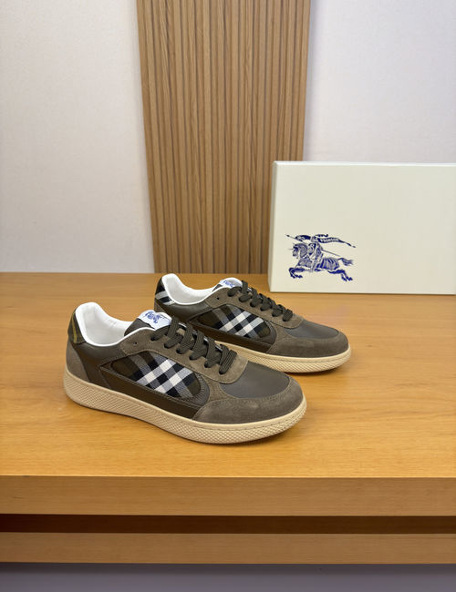 Burberry Premium Leather Casual Sneakers With TPR Sole