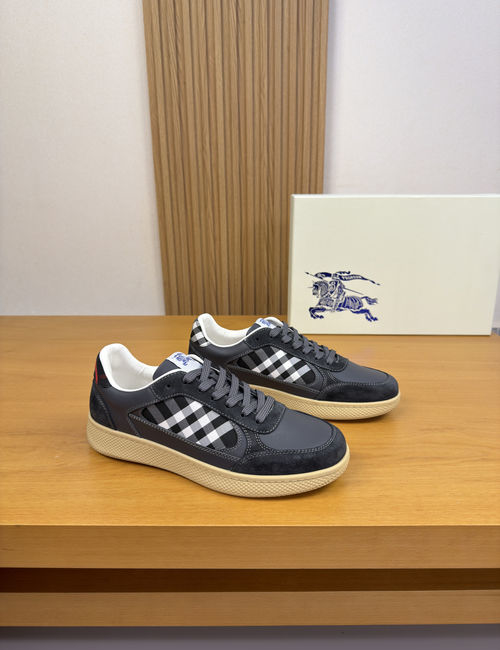 Burberry Premium Leather Casual Sneakers With TPR Sole