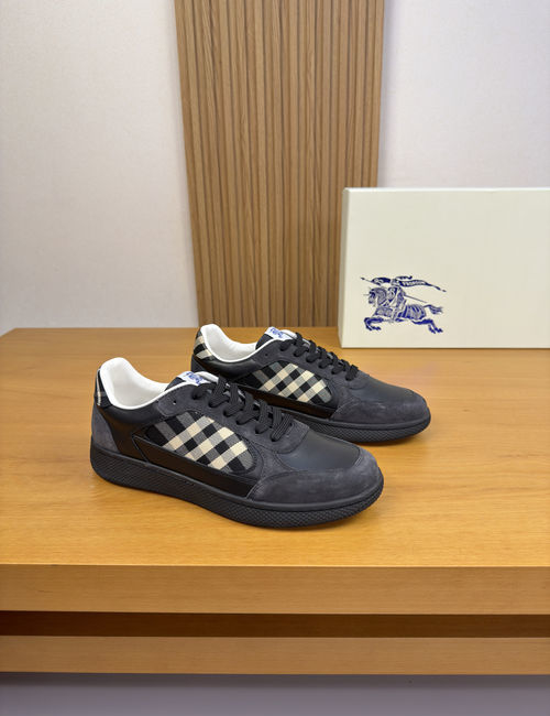 Burberry Premium Leather Casual Sneakers With TPR Sole