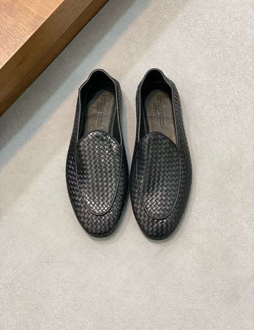 Bottega Veneta BV Woven Calfskin Shoes With Leather Insole