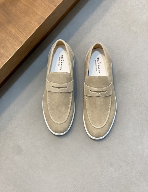 Kiton Calfskin Leather Casual Sneakers