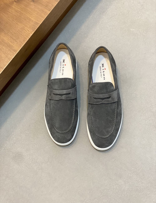 Kiton Calfskin Leather Casual Sneakers