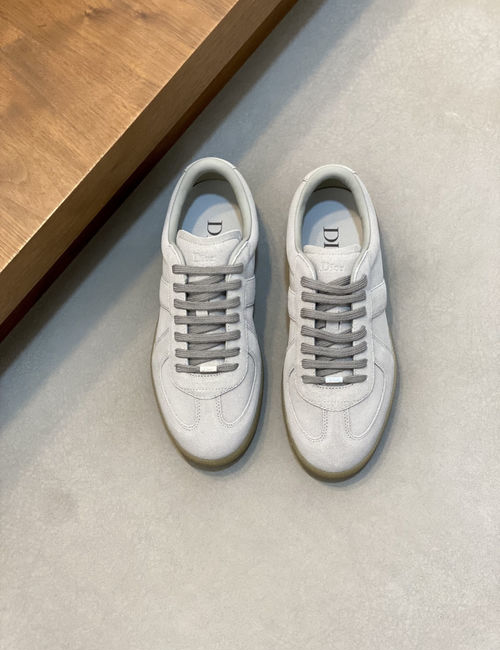 Christian Dior CD Oblique Embroidered Suede Leather Stitching Sneakers